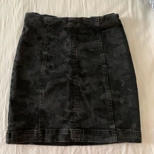Free people jean mini skirt